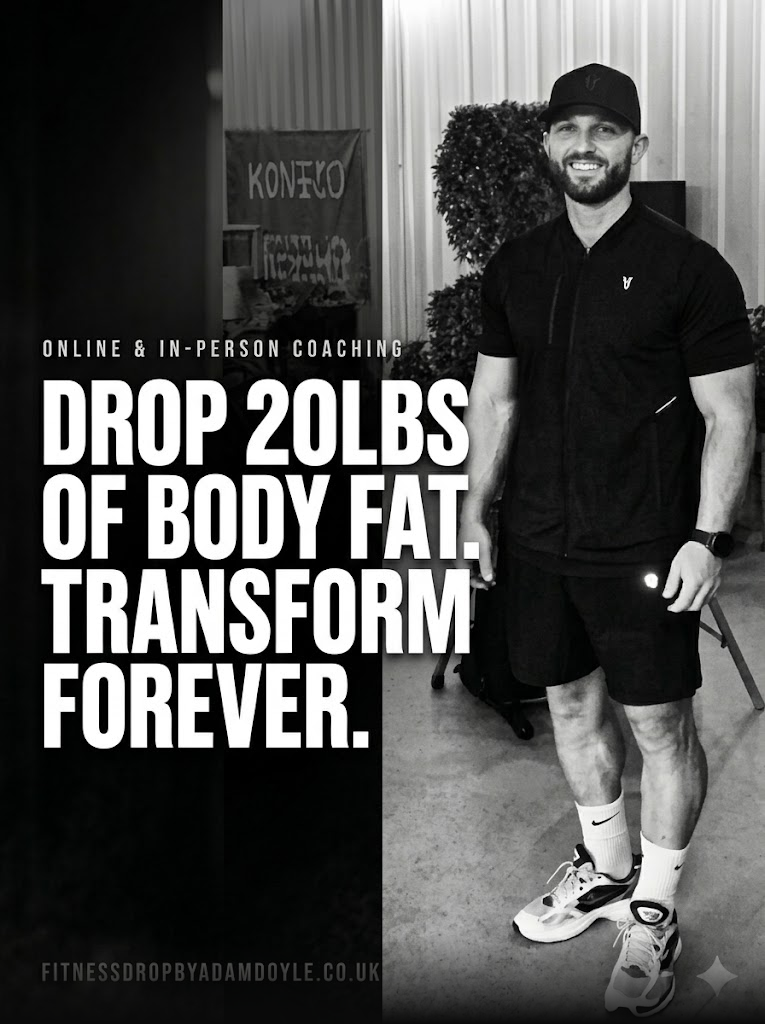 Drop 20lbs of body fat. Transform forever. Adam Doyle, Fitness Drop.
